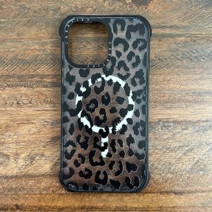 Casetify Black Leopard Print Phone Case